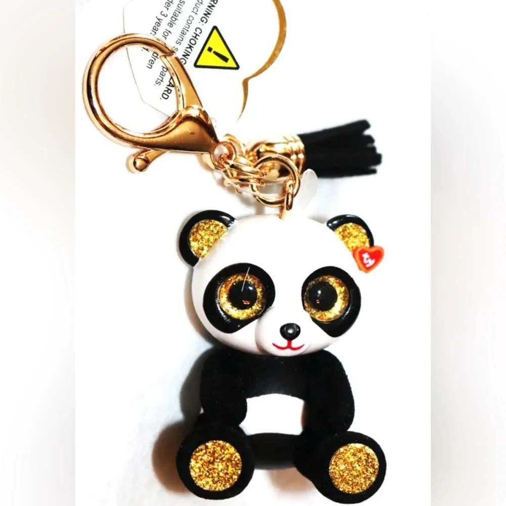 CHI the Panda Bear - TY Mini Beannie Boos key chain